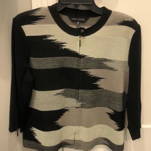 Ming Wang front zipper jacket/blazer